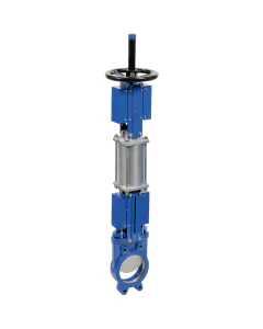 Knife gate valve 170 +double acting pneu. actuator +manual override