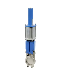 Stainless steel knife gate valve 172 +spring return pneumatic actuator