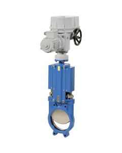Cast iron knife gate valve 176 + SO2/MO3 multi-turn electric actuator