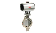 Stainless steel butterfly valve 1114 + ADA/ASR pneumatic actuator