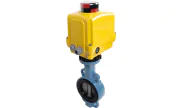 TTV Ductile iron butterfly valve 1153LT10 + SA/NA PCU electric actuator