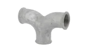 Equal twin elbows female - Galvanised - 132