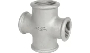 Reducing cross female 1=3>2=4 - Galvanised - 180R