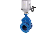 Ductile iron gate valve 181K + SO2 multi-turn electric actuator