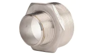 Stainless steel double reducing hexagonal nipple male BSP 2086