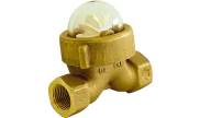 Brass sight glass with fins C 156 - 2210 BSP 1/2''