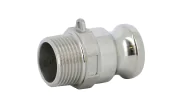 Stainless steel cam-lock male adaptor F 2246