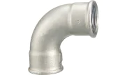 90° long sweep bend female - Galvanised - AFY - 2