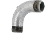 90° long sweep bend male - Galvanised - AFY - 3
