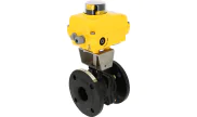 ICP Valves cast iron flanged ball valve DIN 505 + SA electric actuator