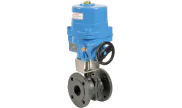 ICP Valves Cast iron flanged ball valve DIN 507 + NA electric actuator