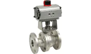 JC VALVES® stainless steel ball valve 515IIT + ADA/ASR pneumatic actuator