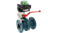 JC Valves 515AIT carbon steel ball valve + limit switch box SK012