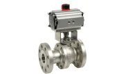 JC VALVES® stainless steel ball valve 530IIT + ADA/ASR pneumatic actuator