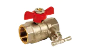 Brass ball valve 560 female/female red butterfly handle PN30/20