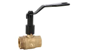 SERENA brass ball valve 615S F/F with stem extension black steel lever