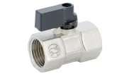 Mini brass ball valve 697 female/female + exhaust hole