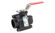 Carbon steel ball valve 702DM 3 piece body BSP 1/2'' - Direct mounting