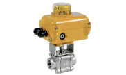 3 piece stainless steel ball valve 703 + SA05 electric actuator