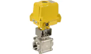 3 piece  stainless steel ball valve 703 + SA-X/NA-X electric actuator