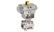 3 piece stainless steel ball valve 747-8-9 XS + RE/RES pneumatic actuator