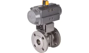 Split body stainless steel ball valve 763 + RE/RES pneumatic actuator