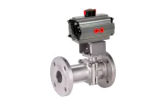 Stainless steel ball valve 763L + ADA/ASR pneumatic actuator