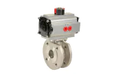 Stainless steel ball valve 771XS + ADA/ASR pnuematic actuator