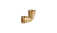 Brass elbow 90° socket - For PE pipes