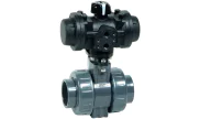 PVC-U ball valve B1 + PP/PPS pneumatic actuator