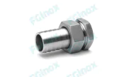 Equal union F/Hose end BSP - 316L - Flat bearing