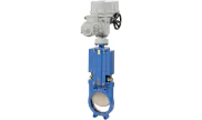Cast iron knife gate valve 170 + SO2/MO3 multi-turn electric actuator