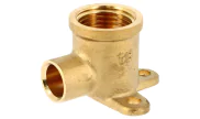 Brass wall connection elbow 1/2'' female/female copper - AMS