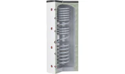 Heating water storage and sanitary hot water production tank