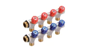 Sanitary manifolds with built-in valves COLR 3/4'' - Ø body 27mm