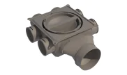 distribution plenum chamber - 1 inlet Ø125 - 6 oulets Ø75