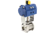 ELSA® stainless steel ball valve + RE/RES PTFE pneumatic actuator