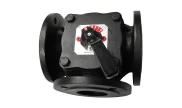 Flanged 3 or 4-way cast iron mixing valve