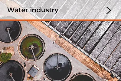 Modern urban wastewater treatment plant. Access to the description of this field of application of valves and fittings.