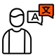 a person learning foreign languages