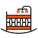 illustration of a baby bed