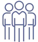 pictogram representing three people in a group