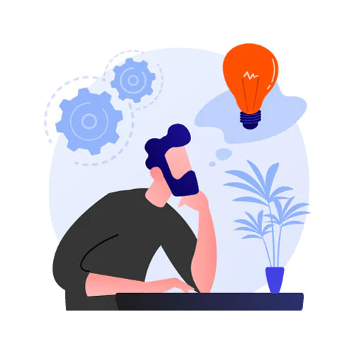 illustration of a man thinking