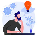 illustration of a man thinking