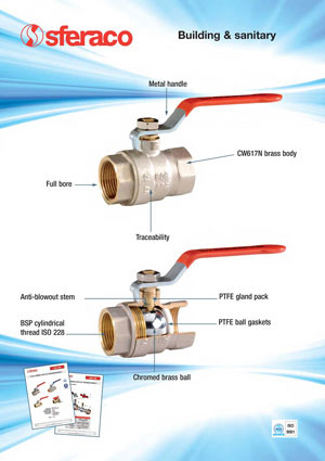 Brass ball valves for building and sanitary