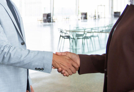 Handshake. Go to Marketing Material Guidelines