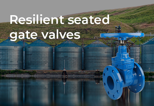 Water industry installation on the banks of a river.