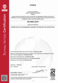 Syveco's ISO 9001:2015 certification