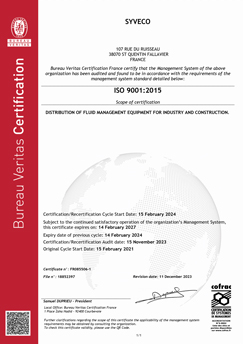 Syveco's ISO 9001:2015 certification